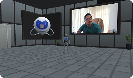 Robot with TVs