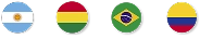 AR, BO, BR, CO Flags